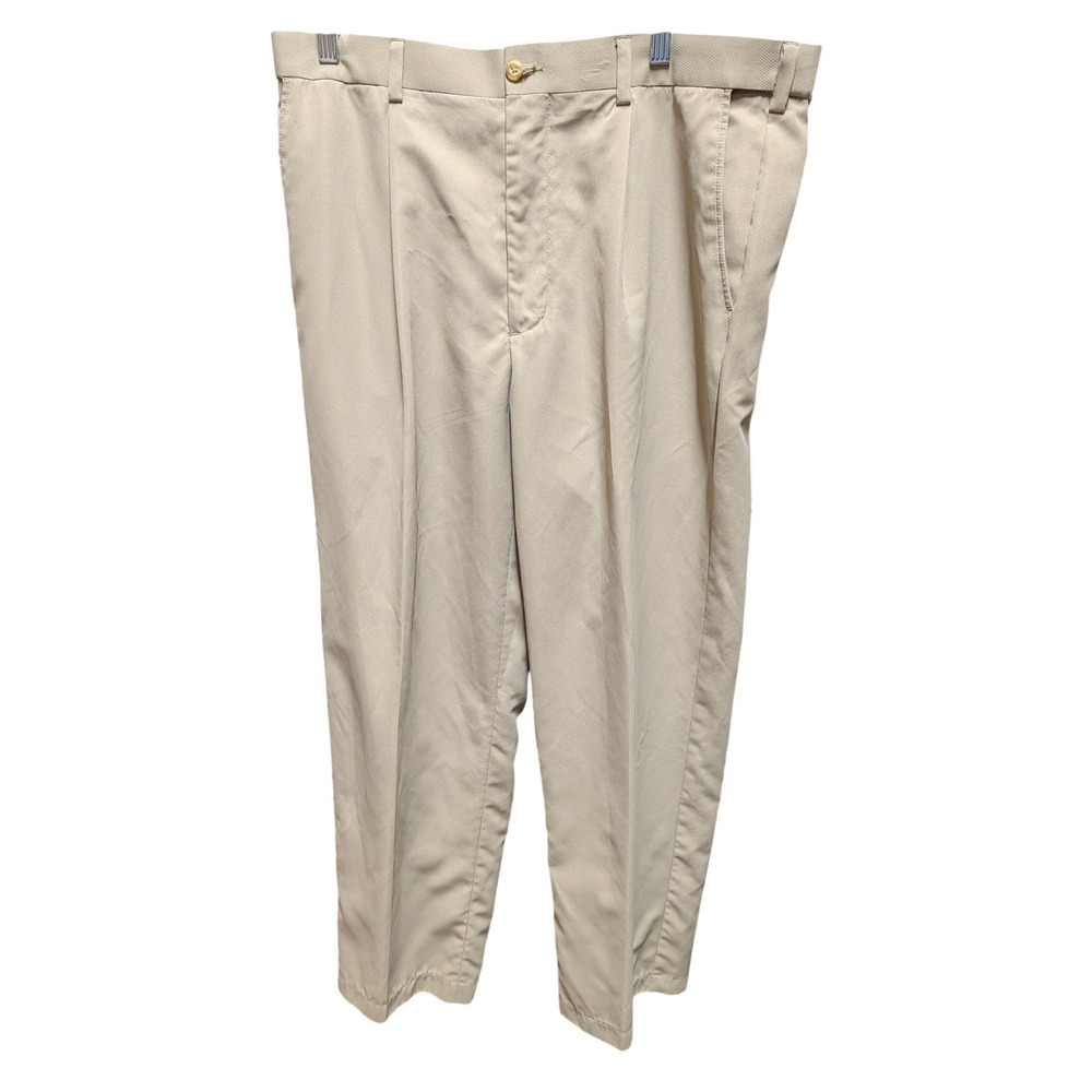Champions Tour Pleated Golf Pants Mens 36x30 Khaki Excellent Relaxed Chino